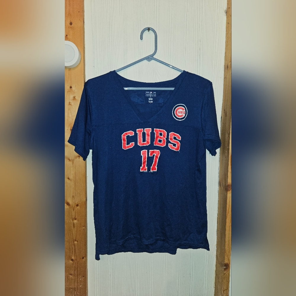 Chicago Cubs Navy Blue T-Shirt Size Large